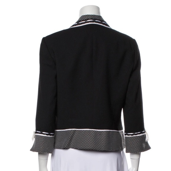 Alberto Makali Colorblock Pattern Blazer in Black White Size 8 - Picture 3 of 8